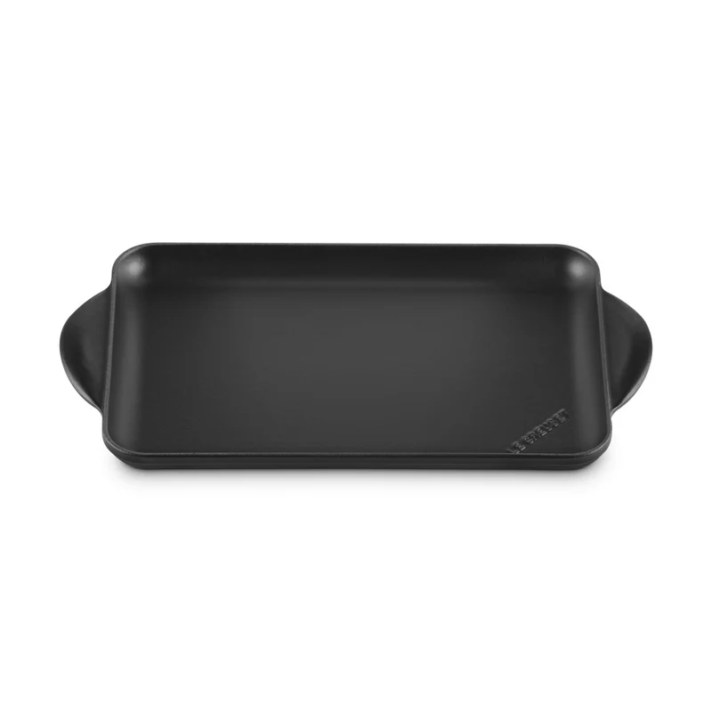 32x22 cm - Tradition Grill Bistecchiera Rettangolare Liscio In Ghisa Vetrificata