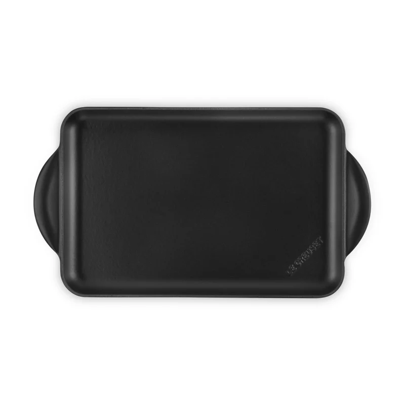 32x22 cm - Tradition Grill Bistecchiera Rettangolare Liscio In Ghisa Vetrificata