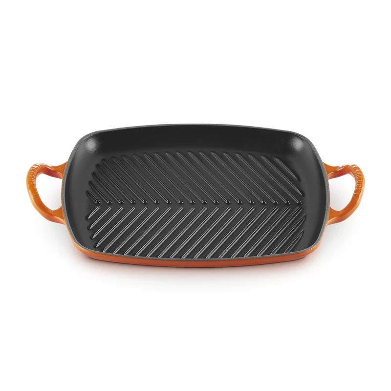 30x27 cm - Evolution Grill Bistecchiera Rettangolare Profondo In Ghisa Vetrificata