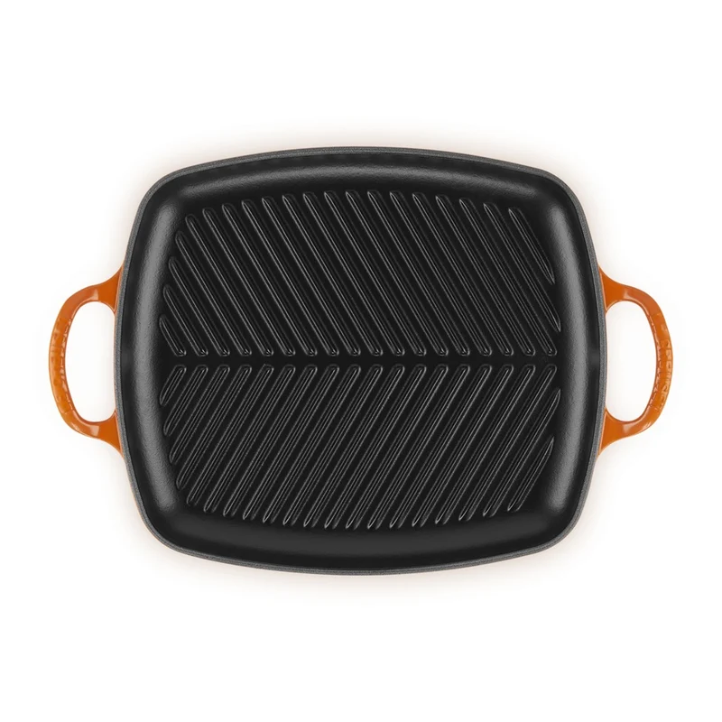 30x27 cm - Evolution Grill Bistecchiera Rettangolare Profondo In Ghisa Vetrificata