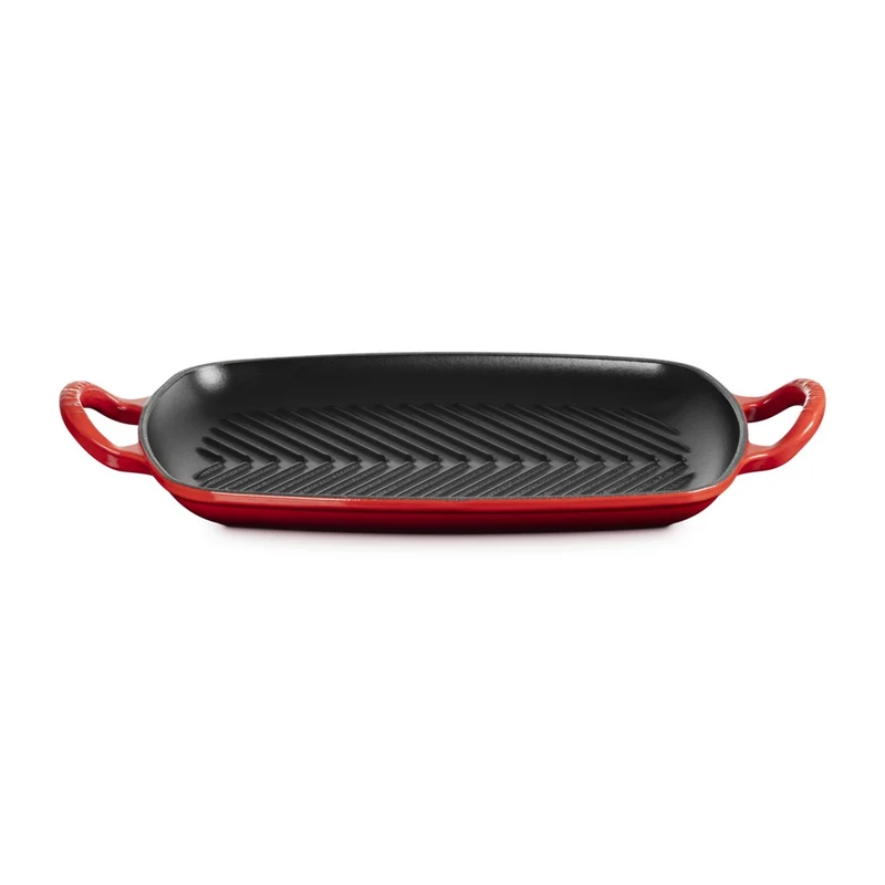 30x27 cm - Evolution Grill Bistecchiera Rettangolare Profondo In Ghisa Vetrificata