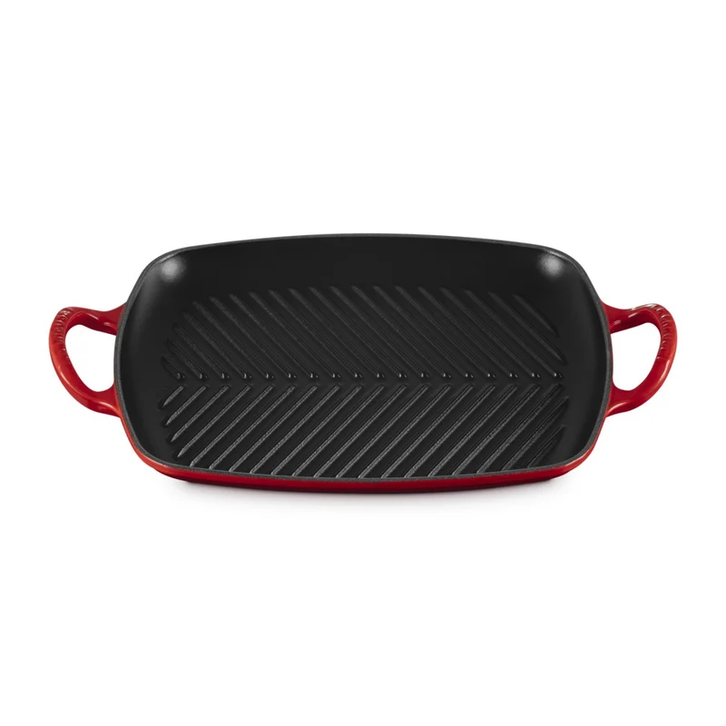 30x27 cm - Evolution Grill Bistecchiera Rettangolare Profondo In Ghisa Vetrificata