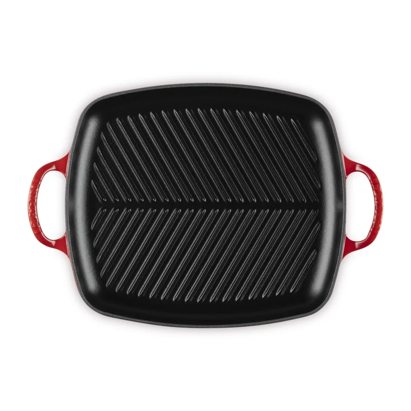 30x27 cm - Evolution Grill Bistecchiera Rettangolare Profondo In Ghisa Vetrificata