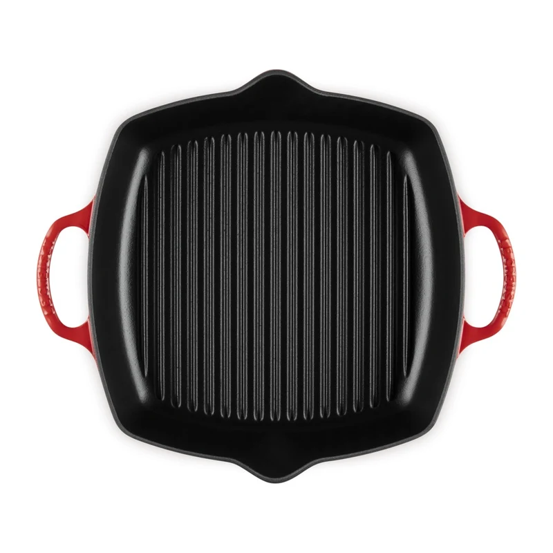 30 cm - Evolution Grill Bistecchiera Quadrato Profondo In Ghisa Vetrificata