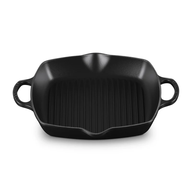 30 cm - Evolution Grill Bistecchiera Quadrato Profondo In Ghisa Vetrificata