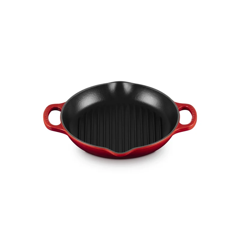 25 cm - Evolution Grill Bistecchiera Quadrato Profondo In Ghisa Vetrificata