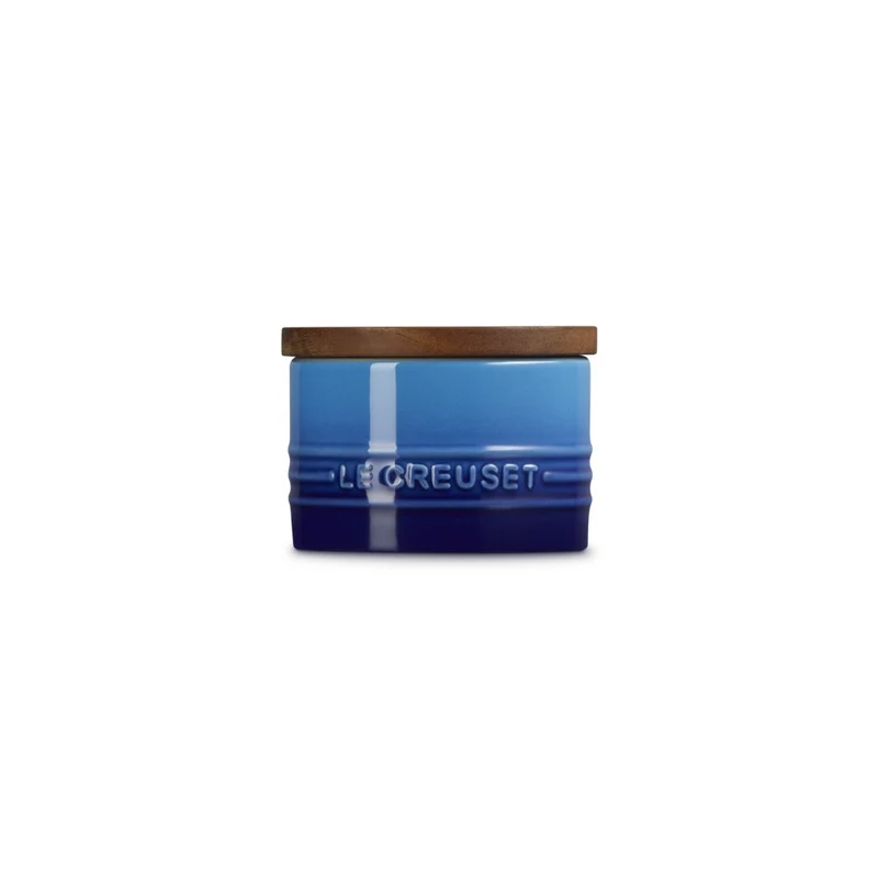 20 cl - Evolution Barattolo In Gres Vetrificato Con Coperchio In Legno