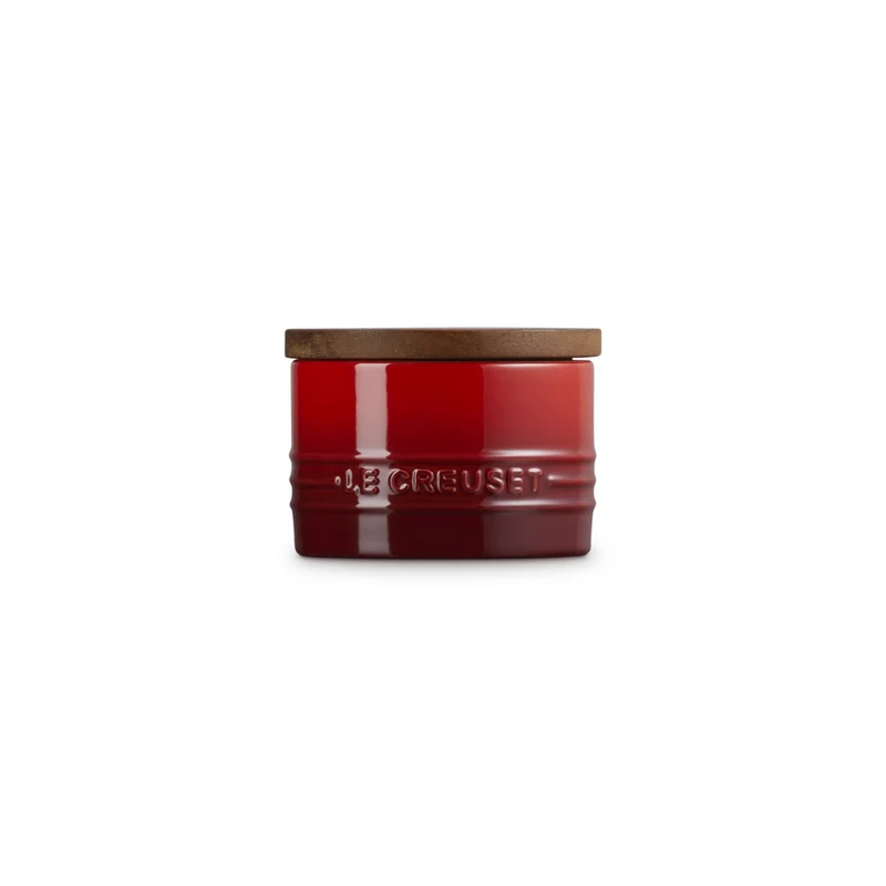 20 cl - Evolution Barattolo In Gres Vetrificato Con Coperchio In Legno