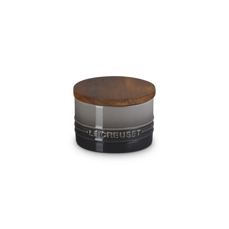 20 cl - Evolution Barattolo In Gres Vetrificato Con Coperchio In Legno