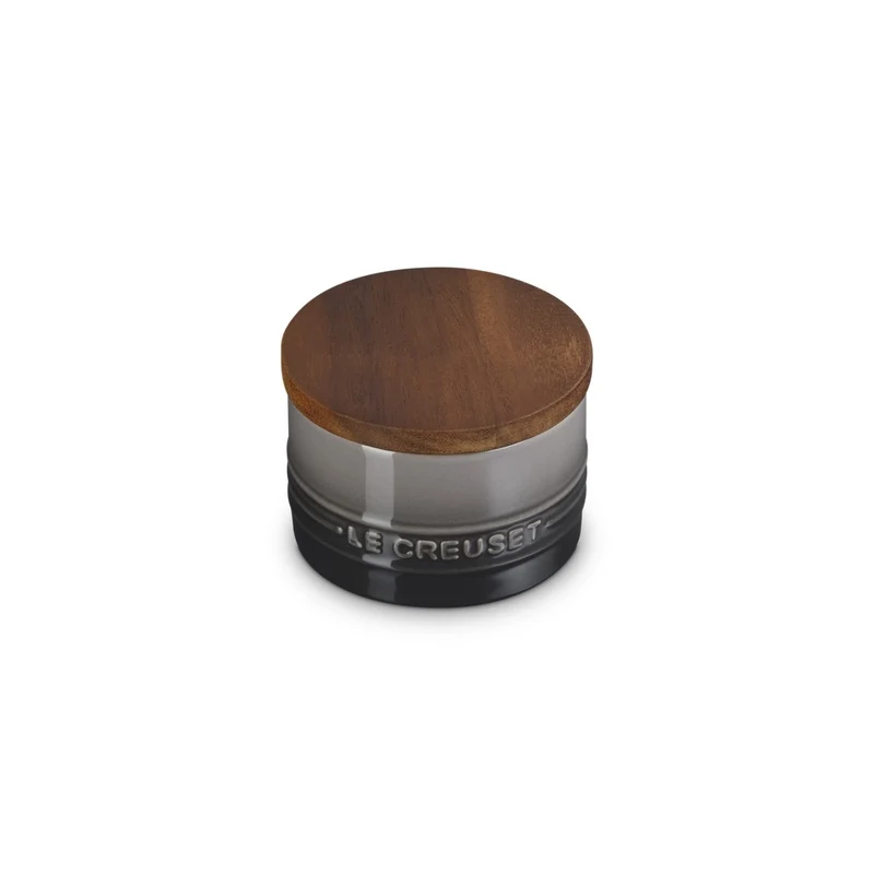 20 cl - Evolution Barattolo In Gres Vetrificato Con Coperchio In Legno