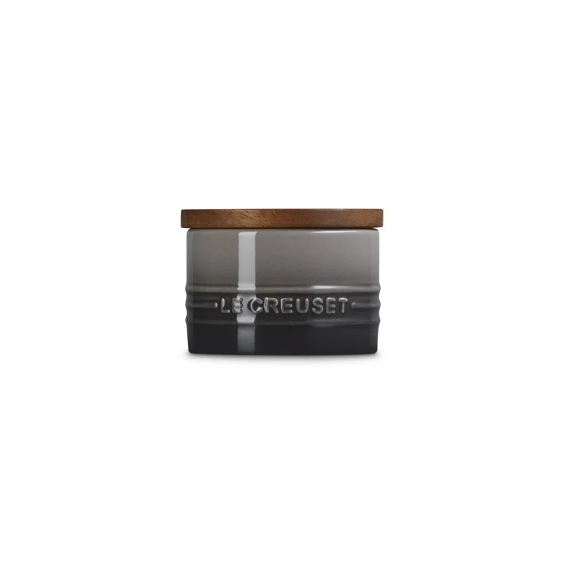 20 cl - Evolution Barattolo In Gres Vetrificato Con Coperchio In Legno