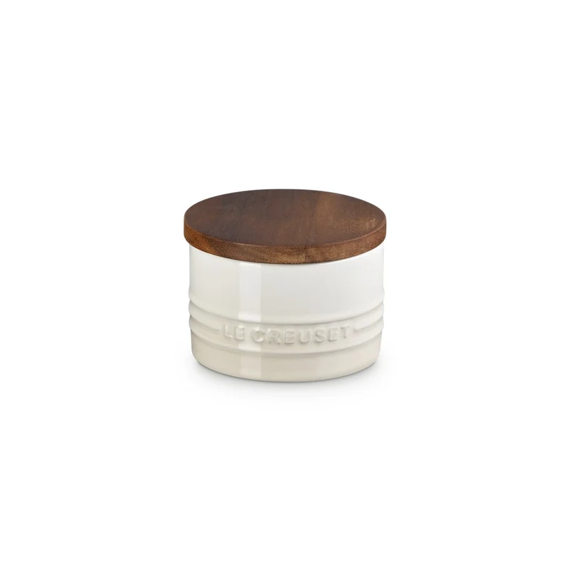 20 cl - Evolution Barattolo In Gres Vetrificato Con Coperchio In Legno