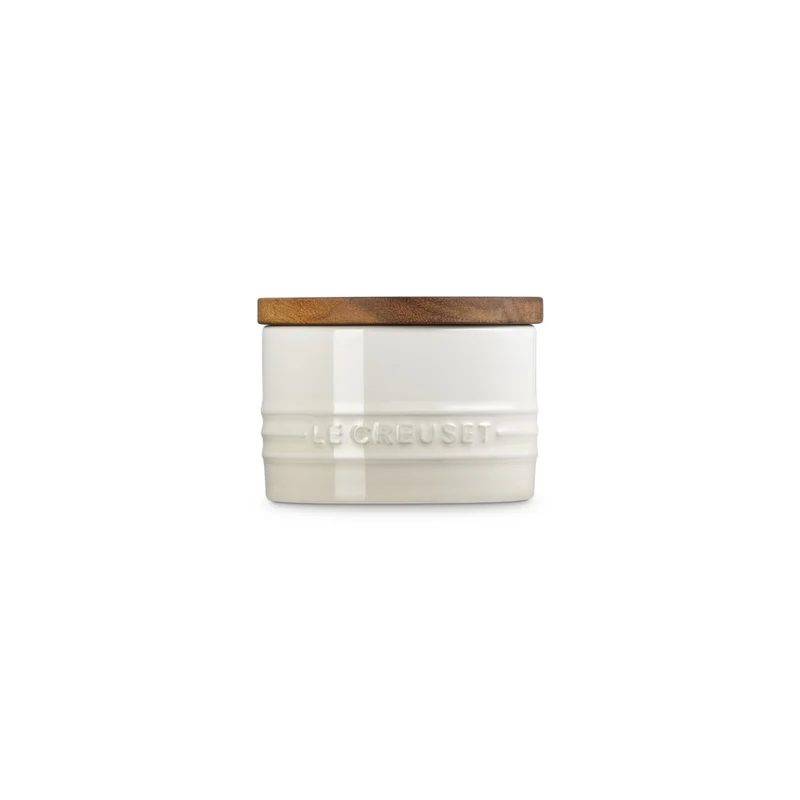 20 cl - Evolution Barattolo In Gres Vetrificato Con Coperchio In Legno
