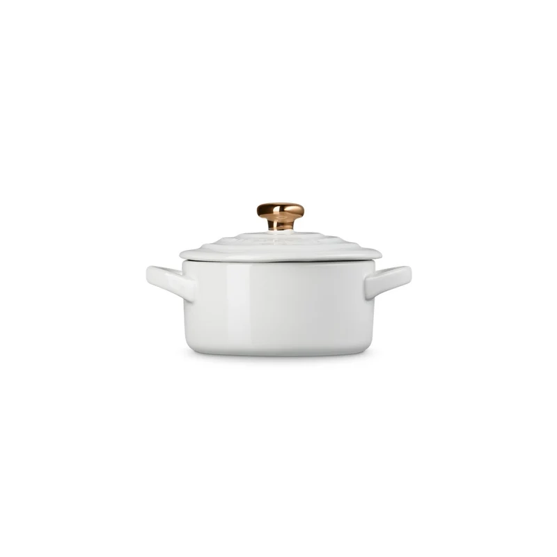 10 cm - Mini Cocotte Con Pomolo Cuore In Gres Vetrificato
