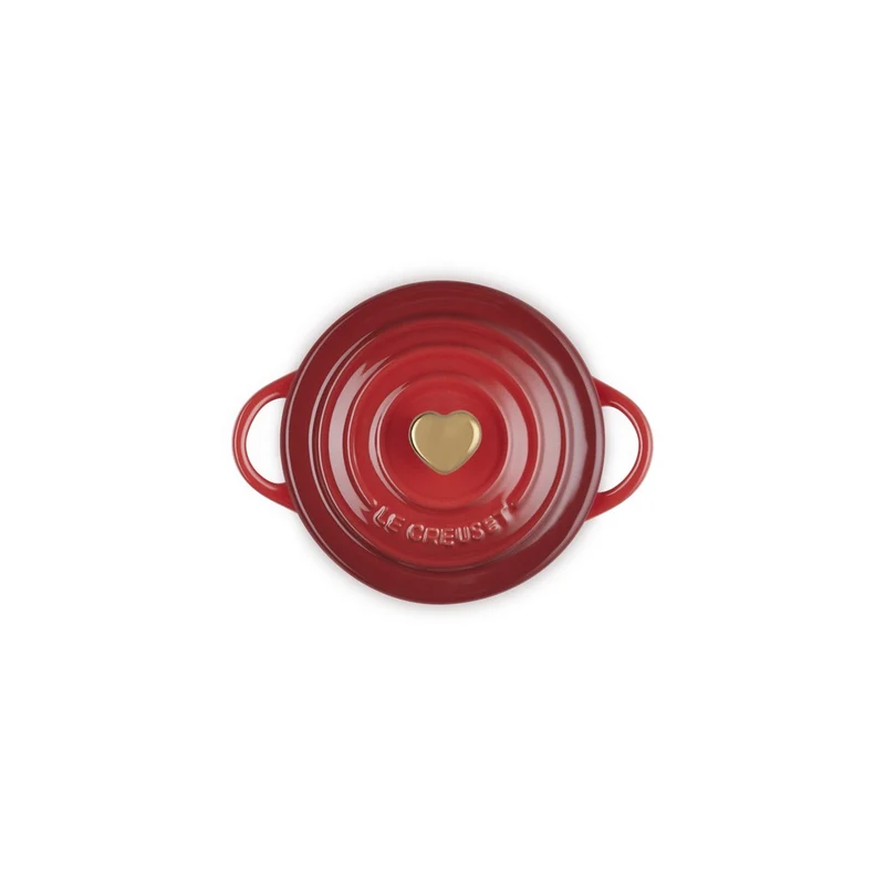 10 cm - Mini Cocotte Con Pomolo Cuore In Gres Vetrificato