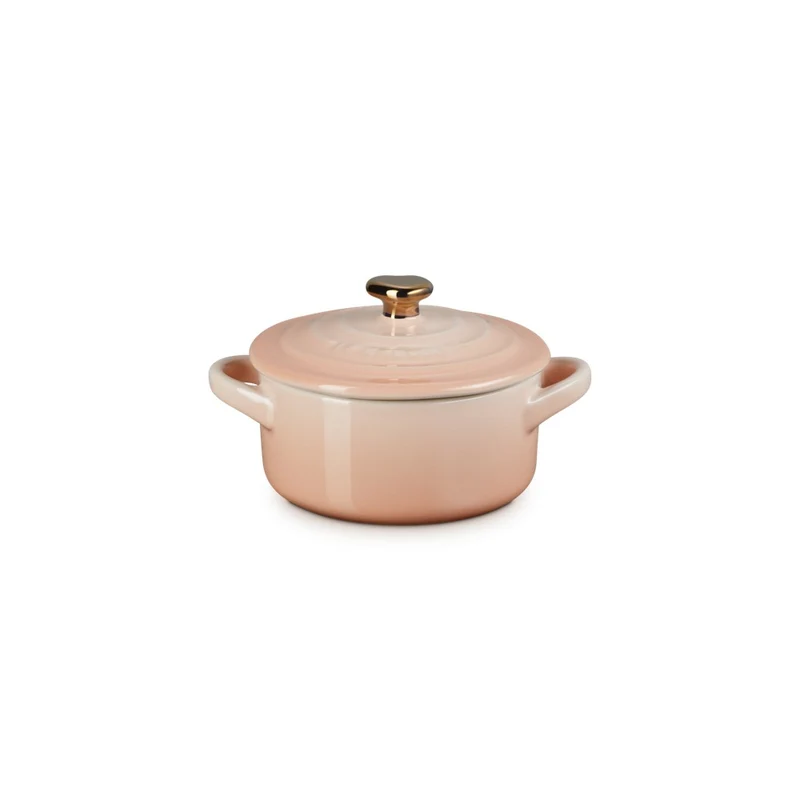 10 cm - Mini Cocotte Con Pomolo Cuore In Gres Vetrificato