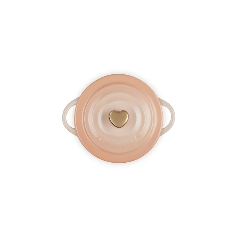 10 cm - Mini Cocotte Con Pomolo Cuore In Gres Vetrificato