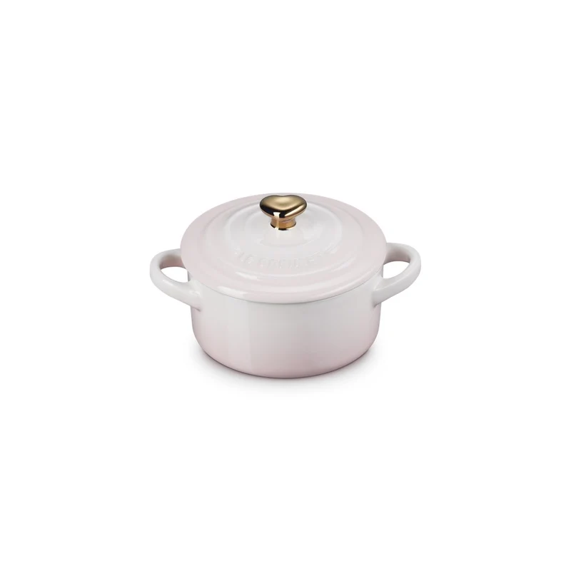 10 cm - Mini Cocotte Con Pomolo Cuore In Gres Vetrificato
