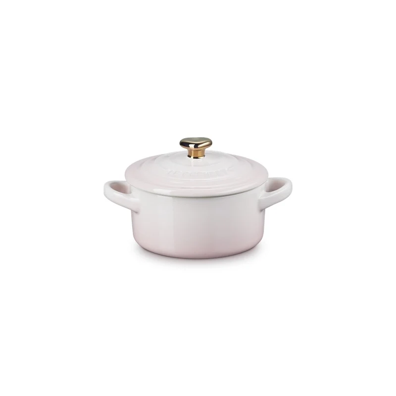 10 cm - Mini Cocotte Con Pomolo Cuore In Gres Vetrificato