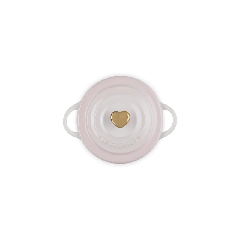 10 cm - Mini Cocotte Con Pomolo Cuore In Gres Vetrificato