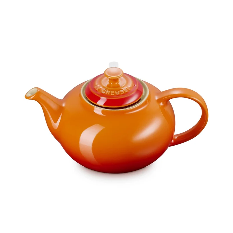 1.3 L - Classic Teiera In Gres Vetrificato Con Infusore Metallico