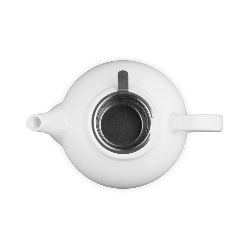 1.3 L - Classic Teiera In Gres Vetrificato Con Infusore Metallico