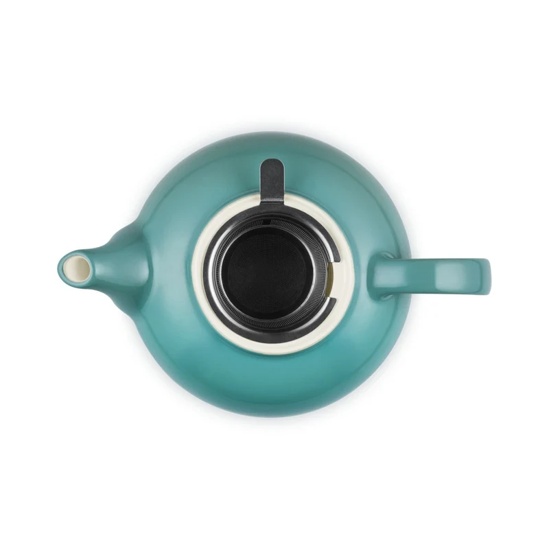 1.3 L - Classic Teiera In Gres Vetrificato Con Infusore Metallico