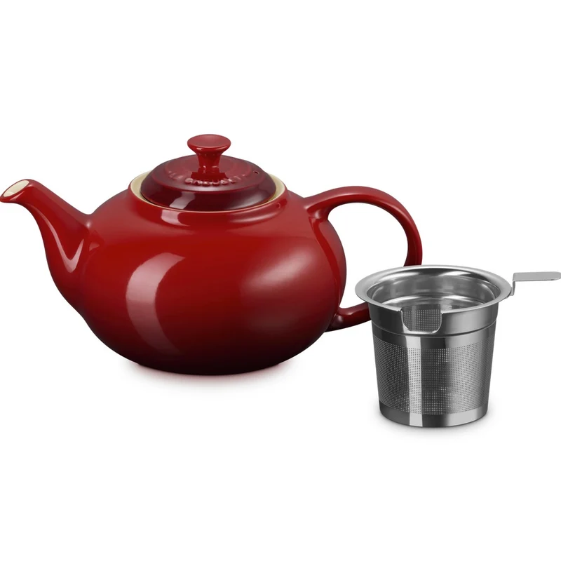 1.3 L - Classic Teiera In Gres Vetrificato Con Infusore Metallico