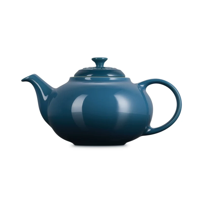 1.3 L - Classic Teiera In Gres Vetrificato Con Infusore Metallico