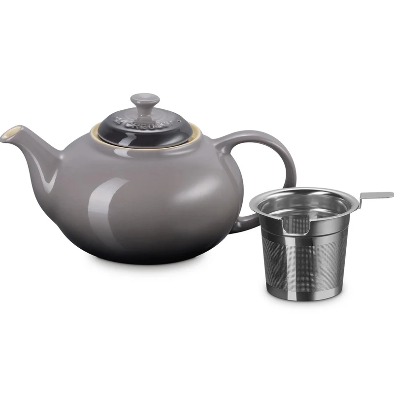 1.3 L - Classic Teiera In Gres Vetrificato Con Infusore Metallico
