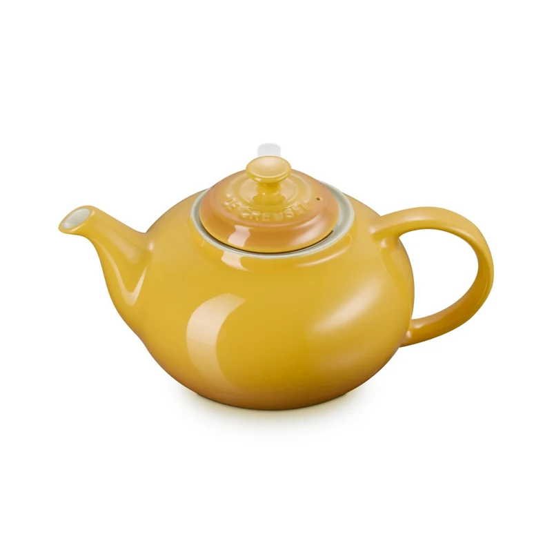 1.3 L - Classic Teiera In Gres Vetrificato Con Infusore Metallico