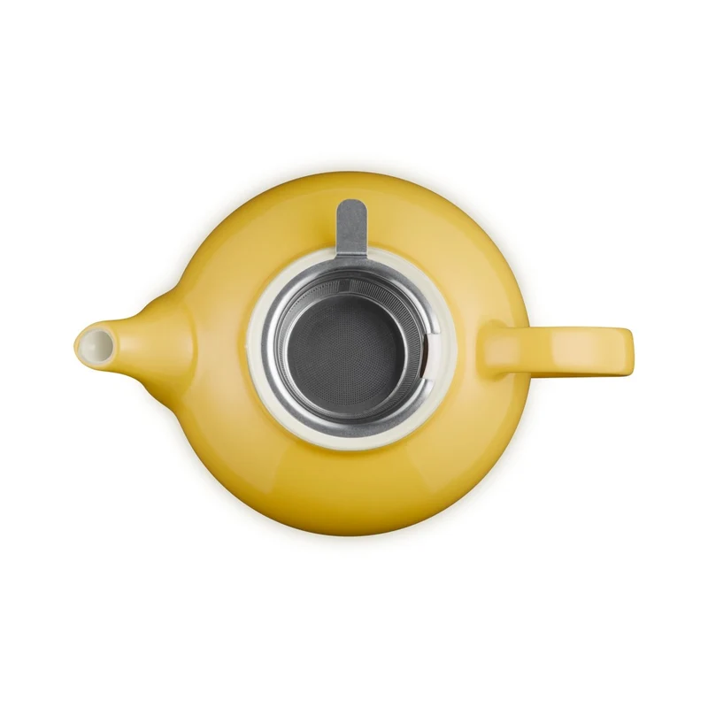 1.3 L - Classic Teiera In Gres Vetrificato Con Infusore Metallico