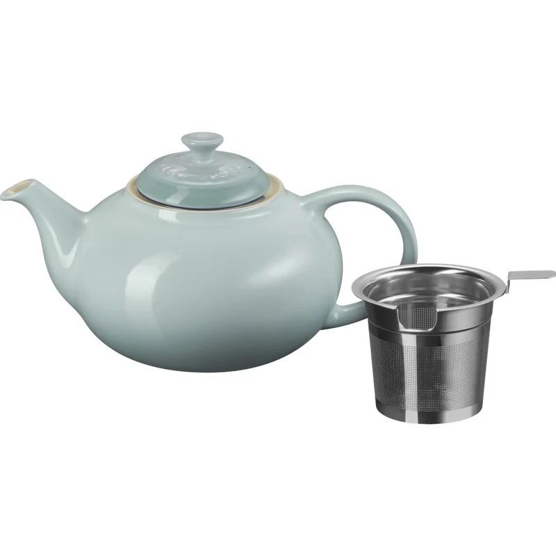 1.3 L - Classic Teiera In Gres Vetrificato Con Infusore Metallico