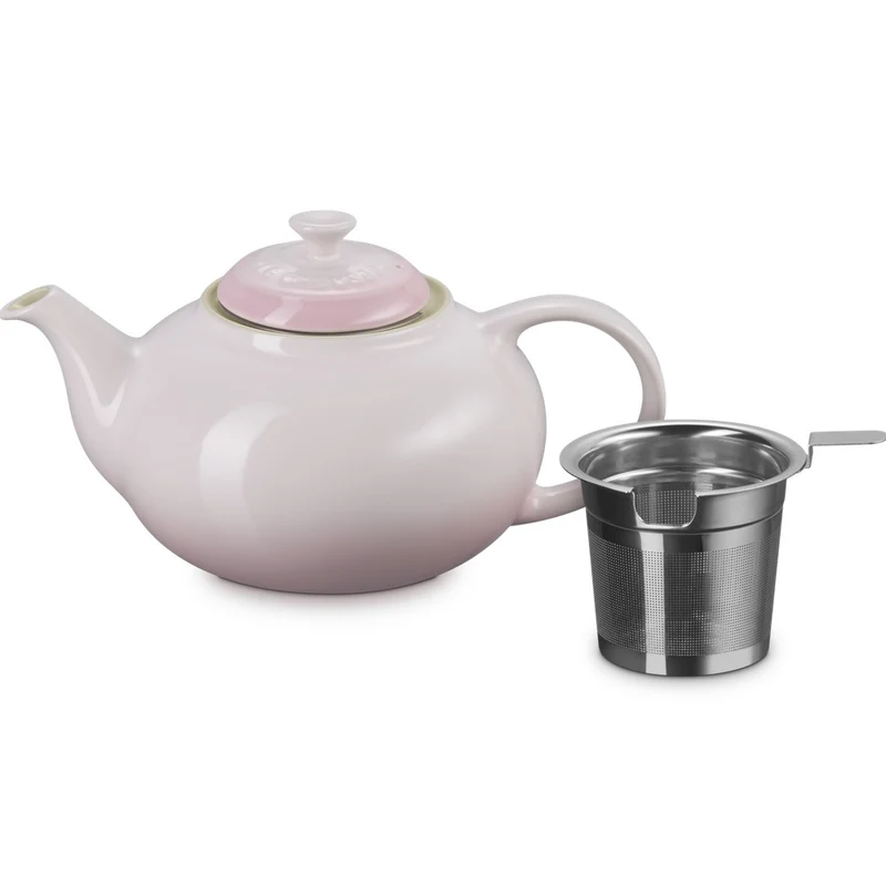 1.3 L - Classic Teiera In Gres Vetrificato Con Infusore Metallico