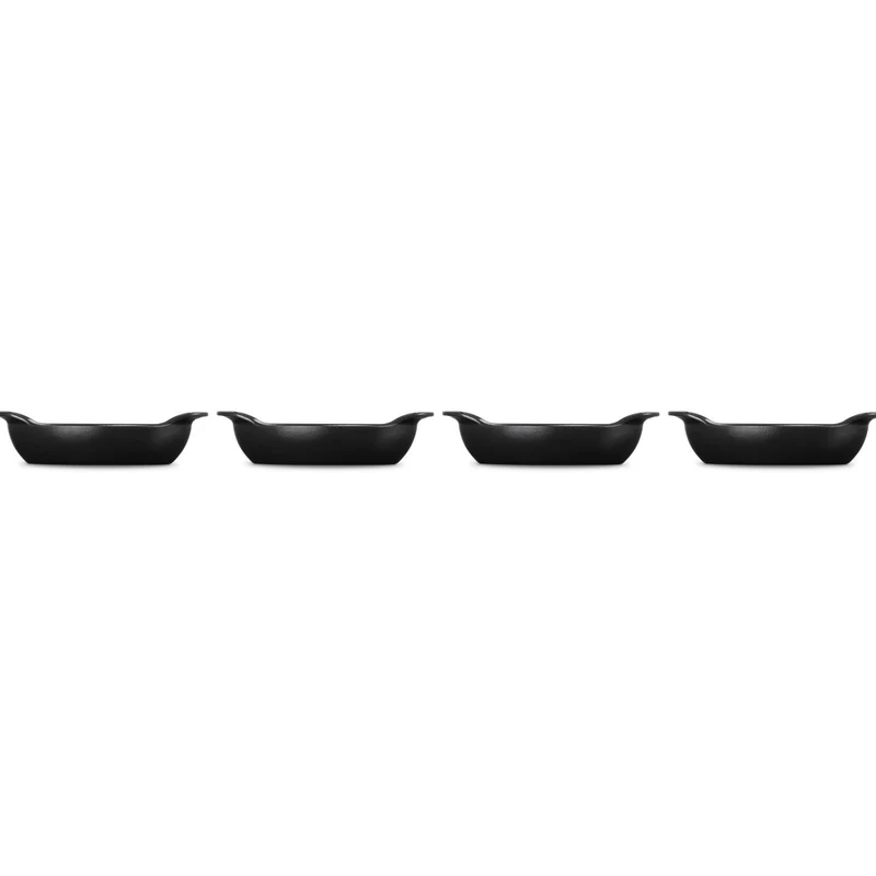 15 cm - Gourmand Mini Pirofila Ovale In Ghisa Vetrificata Set 4 Pz