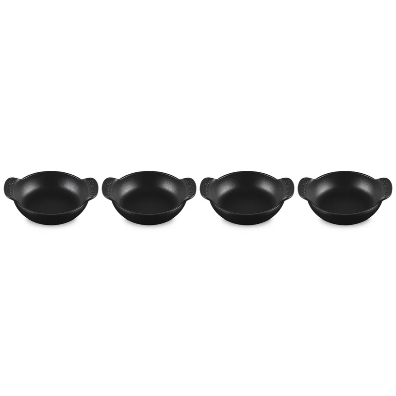 13 cm - Gourmand Mini Tegame In Ghisa Vetrificata Set 4 Pz
