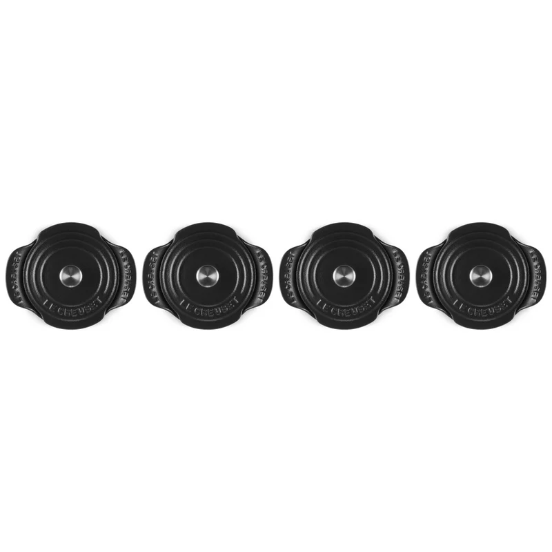 11 cm - Gourmand Mini Cocotte Con Coperchio In Ghisa Vetrificata Set 4 Pz