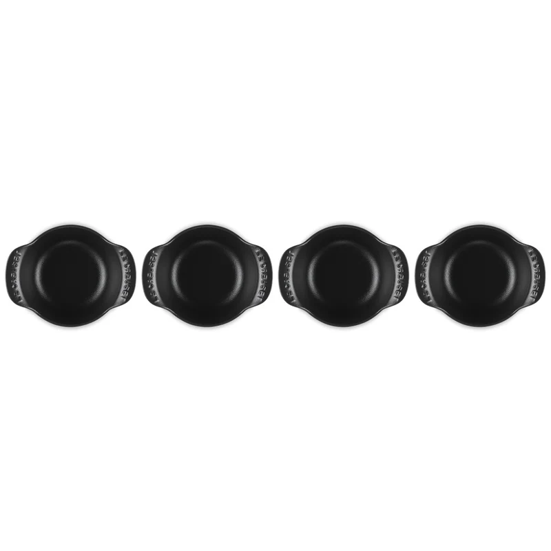 11 cm - Gourmand Mini Cocotte Con Coperchio In Ghisa Vetrificata Set 4 Pz