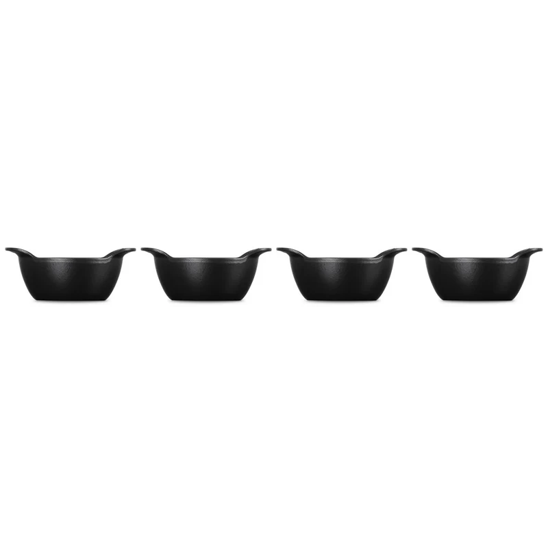 11 cm - Gourmand Mini Cocotte In Ghisa Vetrificata Set 4 Pz
