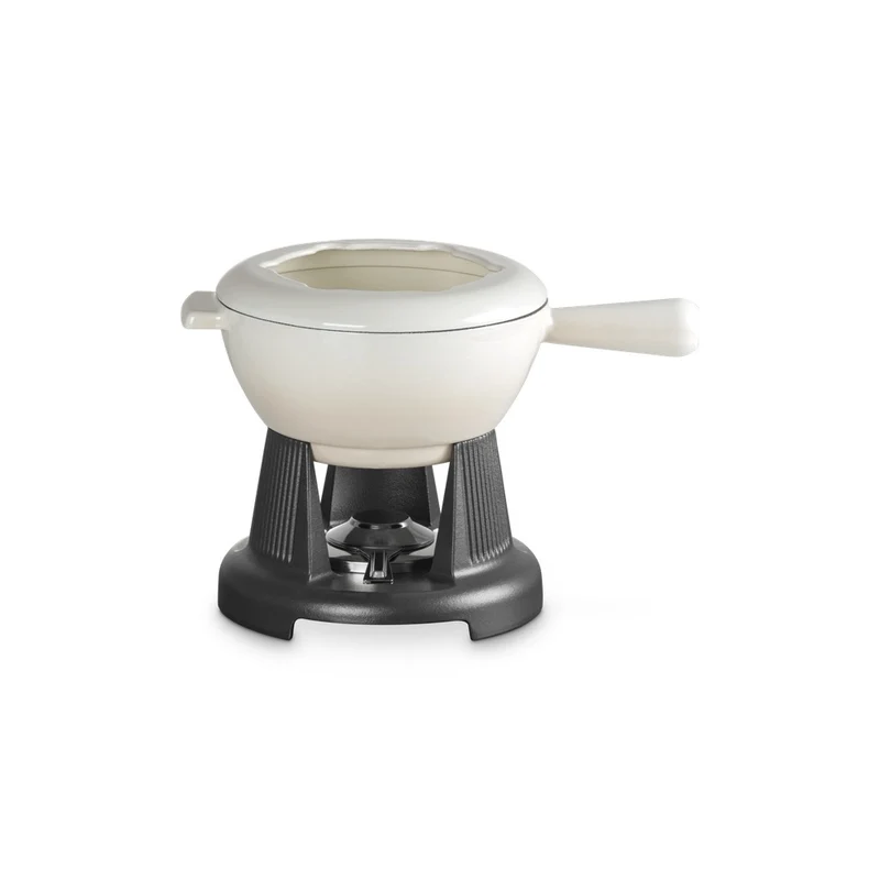 Savoiarda Set Fonduta Con 6 Forchettine e Fornello In Ghisa Vetrificata