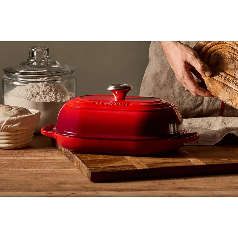 29 cm - Evolution Cocotte Per Pane Ovale In Ghisa Vetrificata