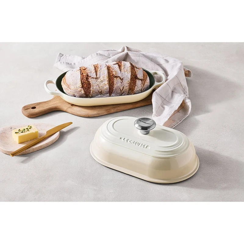 29 cm - Evolution Cocotte Per Pane Ovale In Ghisa Vetrificata