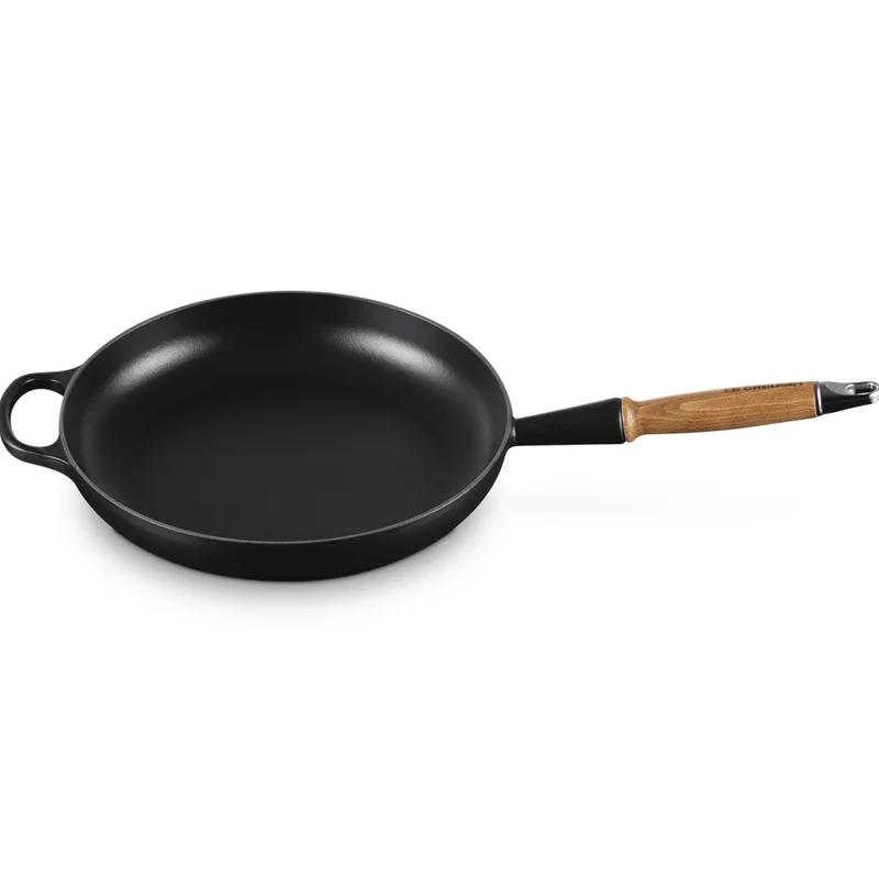 28 cm - Evolution Padella Bassa In Ghisa Vetrificata Con Manico In Legno