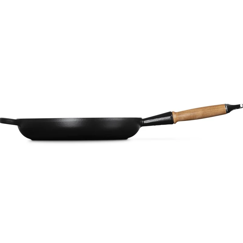 28 cm - Evolution Padella Bassa In Ghisa Vetrificata Con Manico In Legno