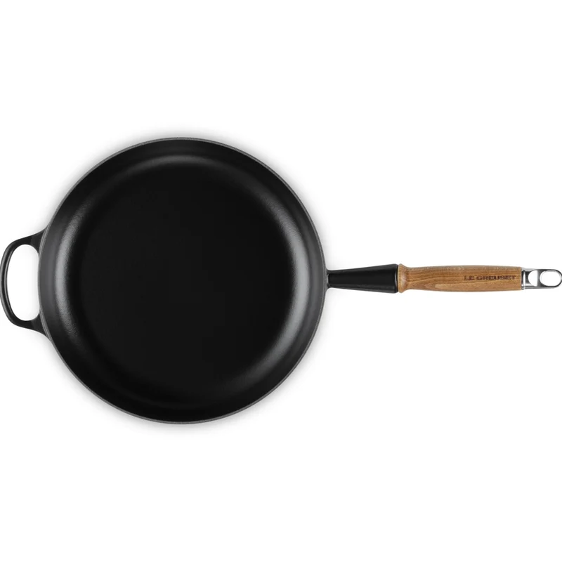 28 cm - Evolution Padella Bassa In Ghisa Vetrificata Con Manico In Legno