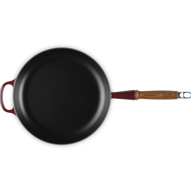 28 cm - Evolution Padella Bassa In Ghisa Vetrificata Con Manico In Legno