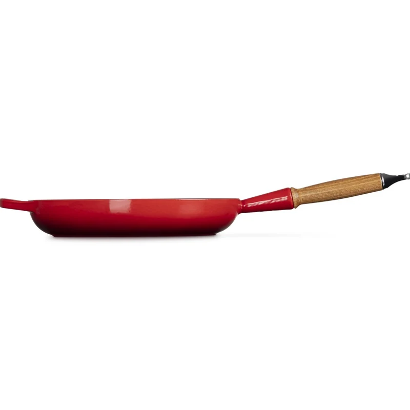 28 cm - Evolution Padella Bassa In Ghisa Vetrificata Con Manico In Legno