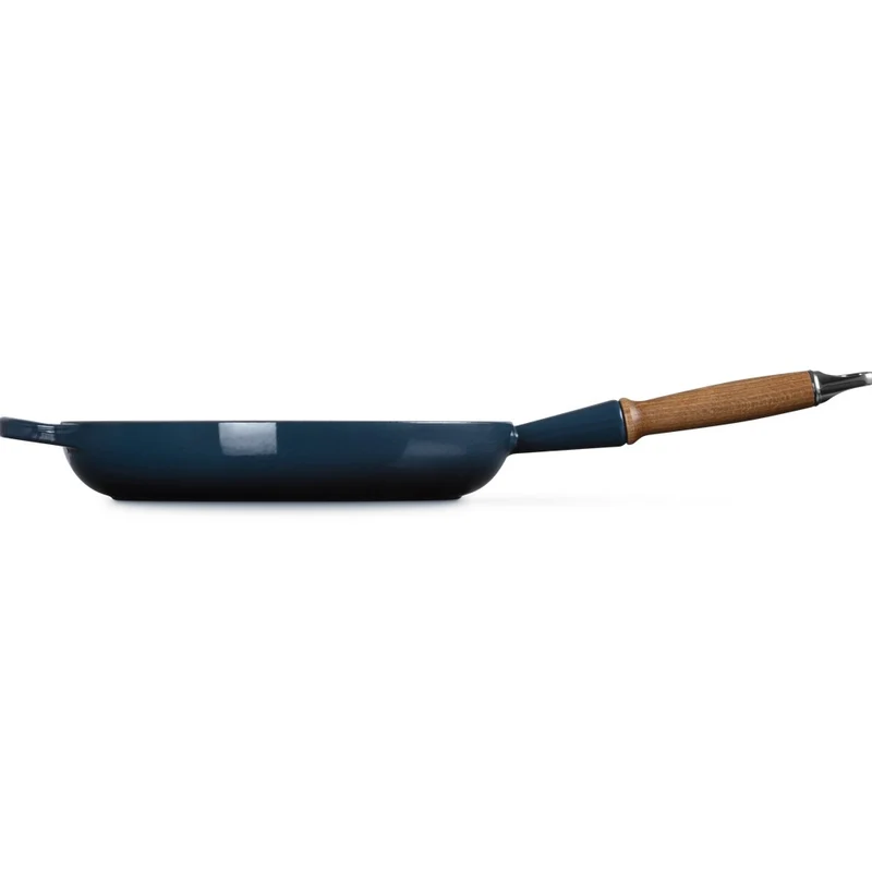 28 cm - Evolution Padella Bassa In Ghisa Vetrificata Con Manico In Legno