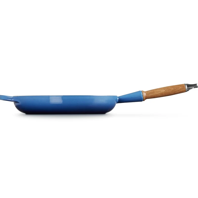 28 cm - Evolution Padella Bassa In Ghisa Vetrificata Con Manico In Legno