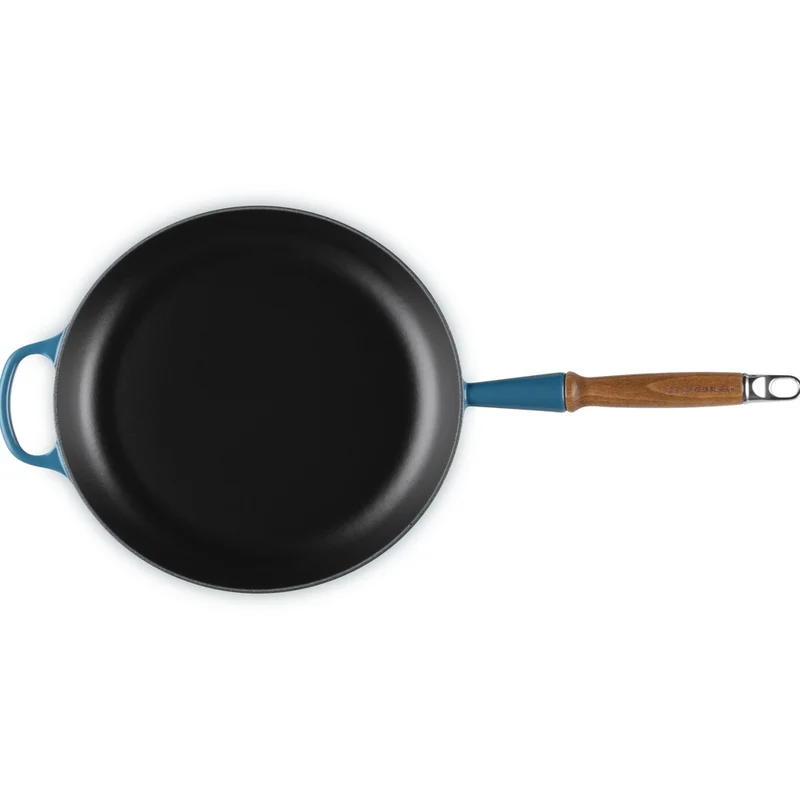 28 cm - Evolution Padella Bassa In Ghisa Vetrificata Con Manico In Legno
